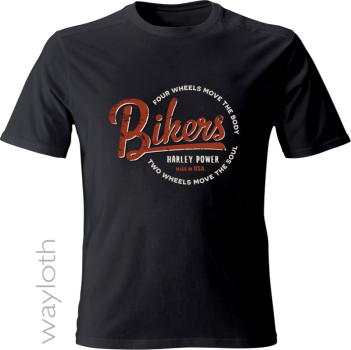 T-Shirt Bikers Harley Power -black by Wayloth